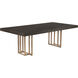 Baldessara 94.5 X 47.25 inch Grey / Rustic Bronze Dining Table